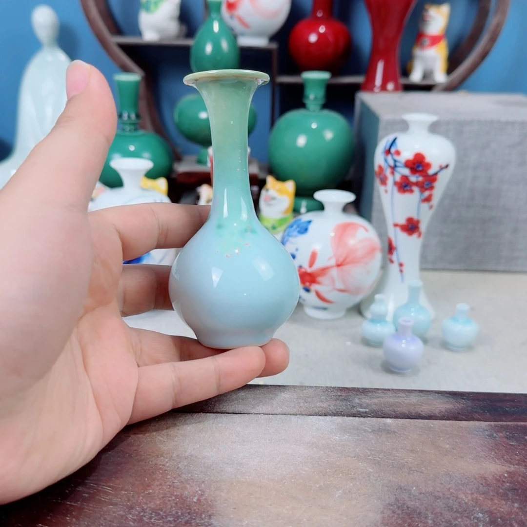 陶瓷手工小花器摆件
