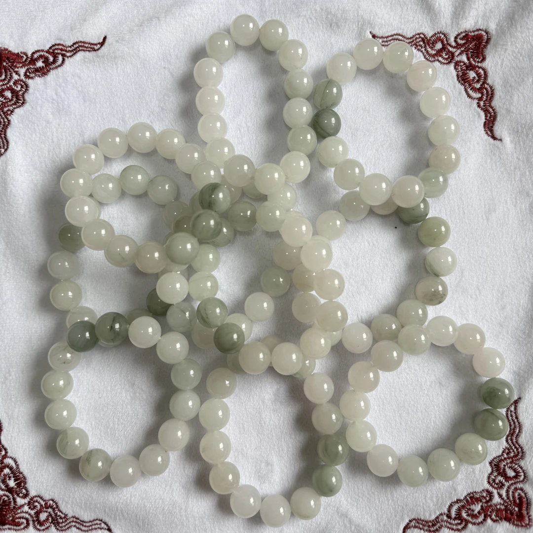 天山翠卡16mm手串+平安扣多样性发一件 Q2