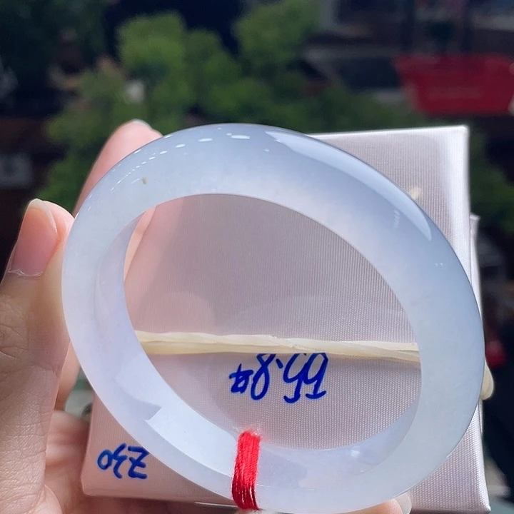 翡翠未镶嵌手镯9号 55+正圈 白月光0包容