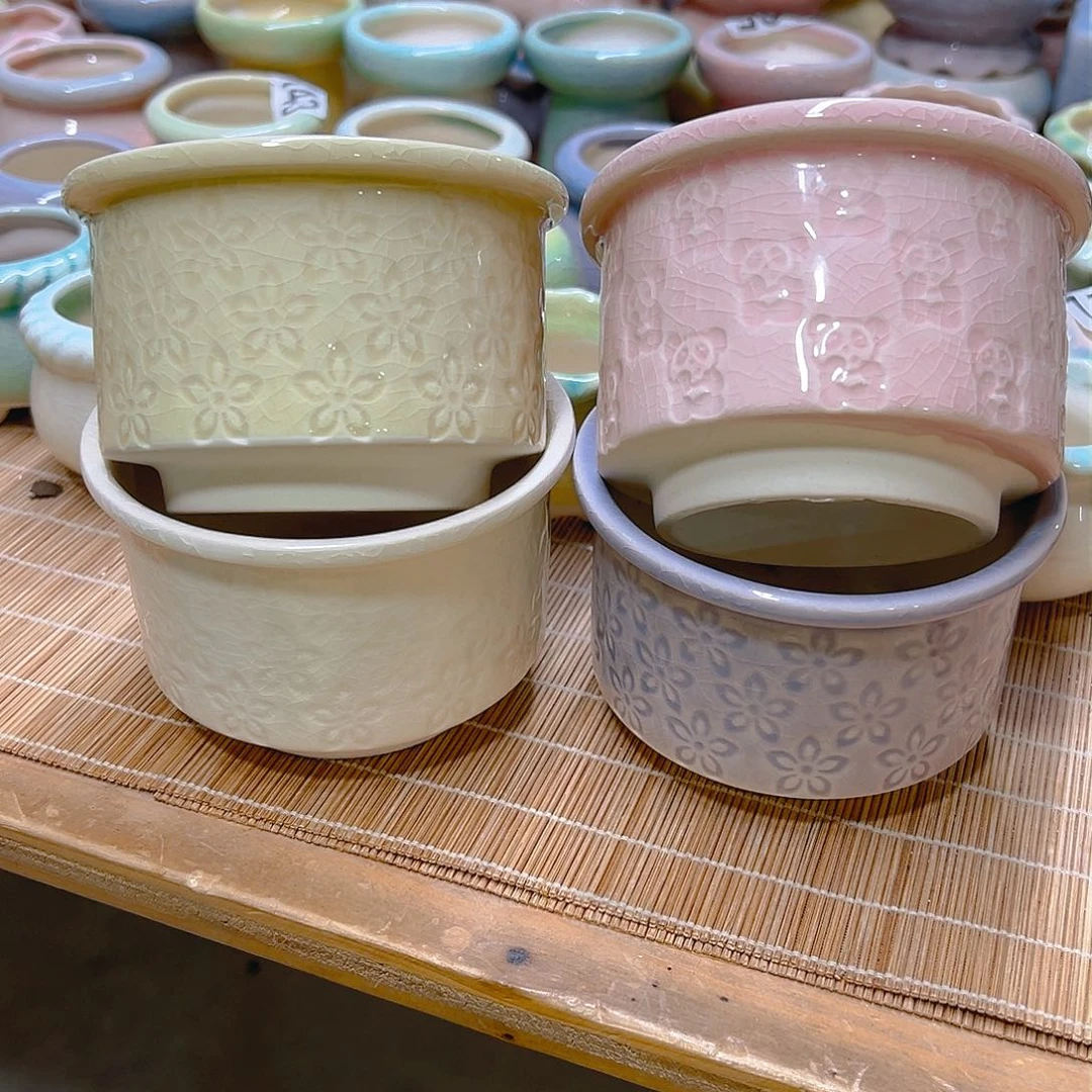 红陶陶瓷花盆满12包邮