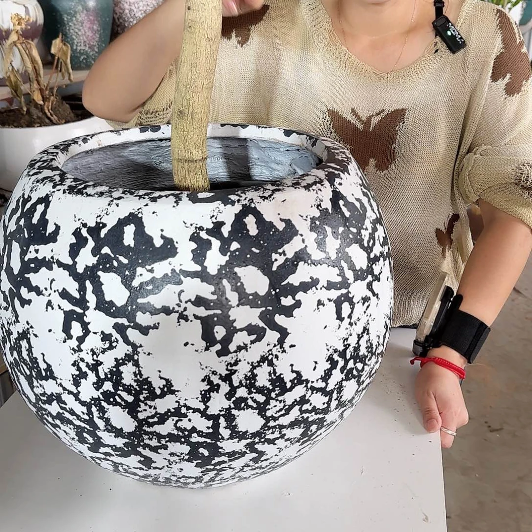 紫砂花盆王嫂花盆0924-158高35口26