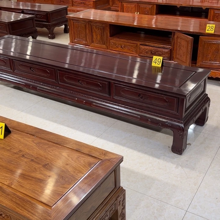 黑酸枝木类柜类家具《****》49号酸枝216长电视柜