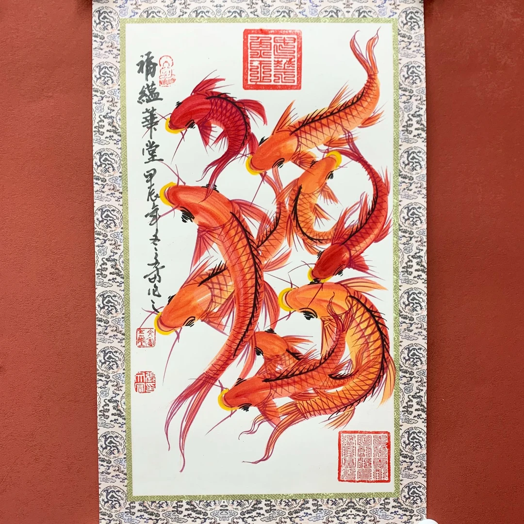 鱼形字/福蕴华堂/张文富作品/精品1.4平尺/尺寸30×50cm