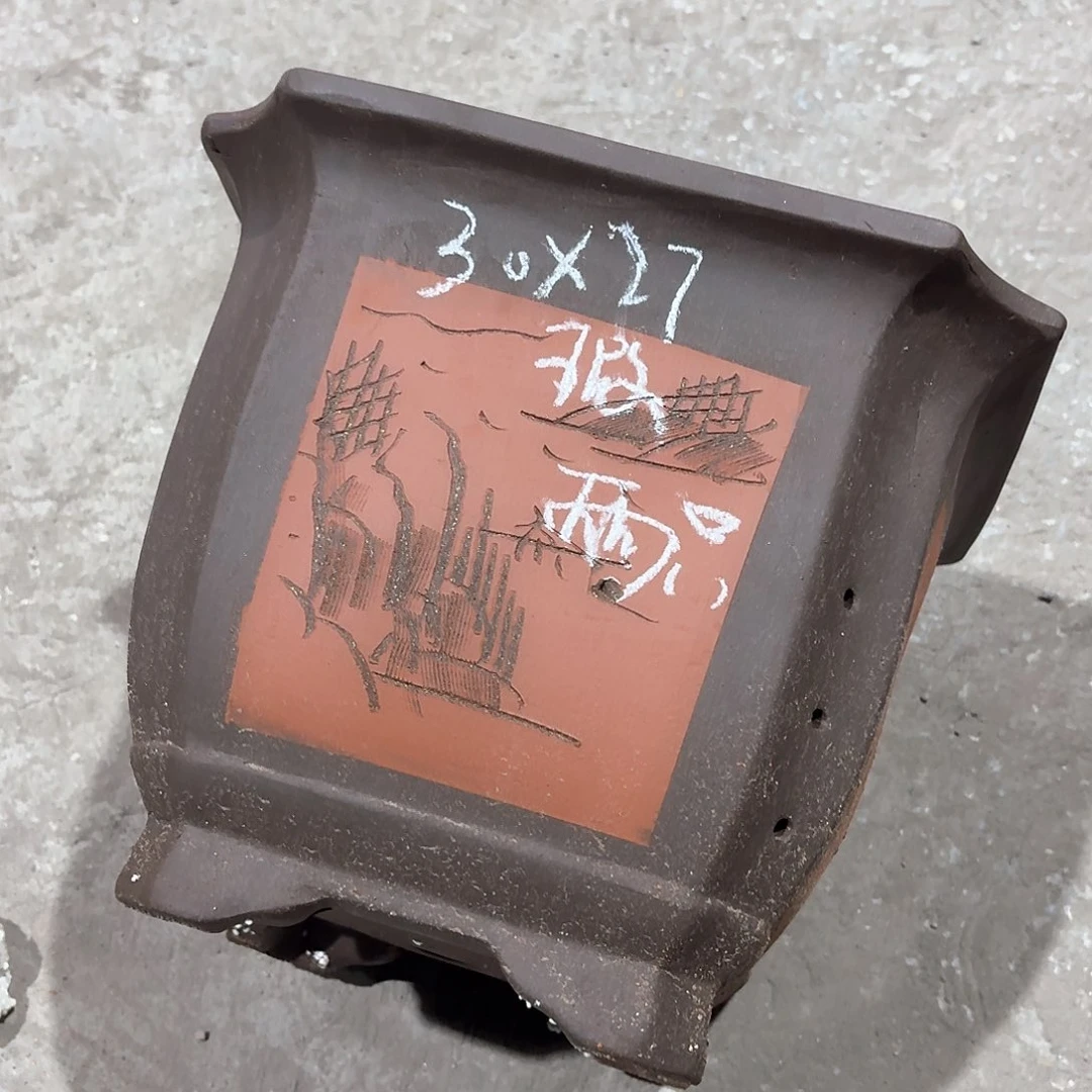 紫砂宜兴紫砂花盆，现货发