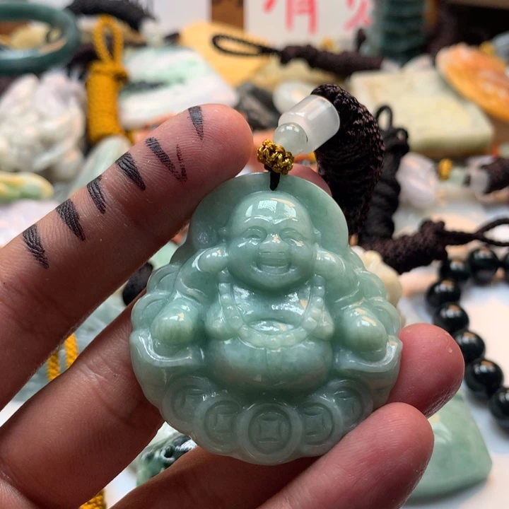 翡翠未镶嵌颈饰保真天然a货翡翠
