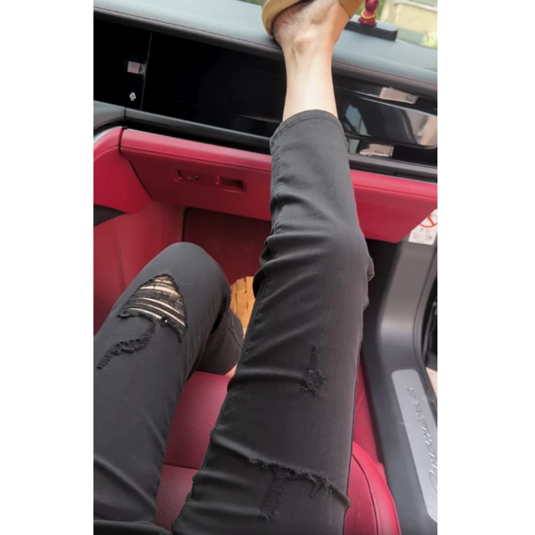 2025夏季高腰显瘦大码显瘦新款阔腿薄的面膜烟管裤