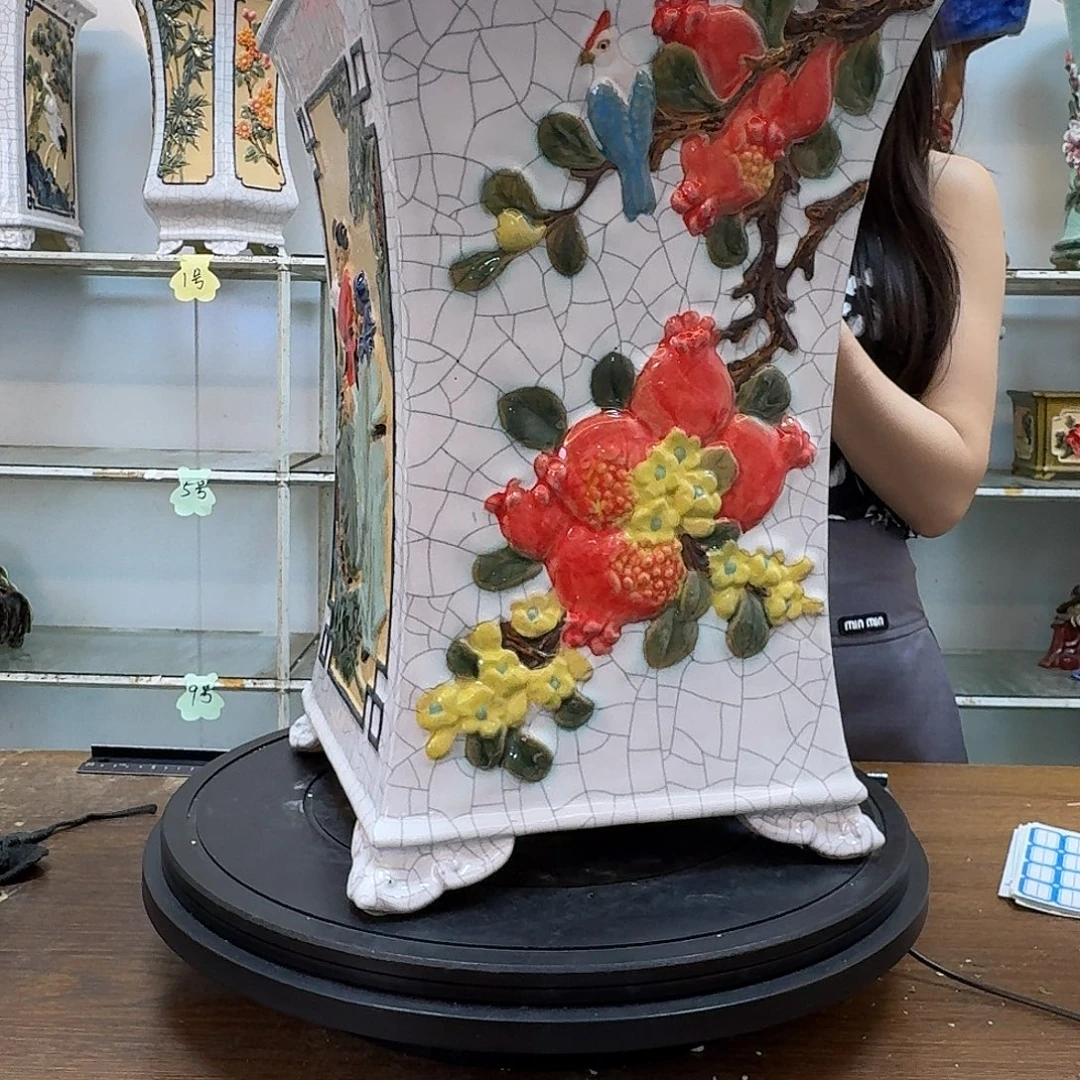 顺***业无花朵石湾盆内径23×38