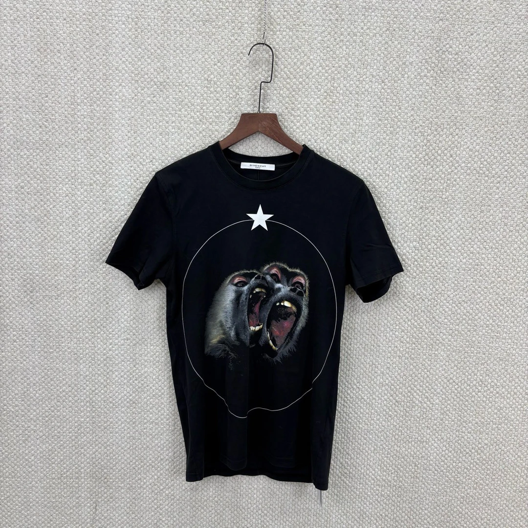 95新 Givenchy/纪梵希 经典猿人猩猩头像短袖95新 S码 ys001437