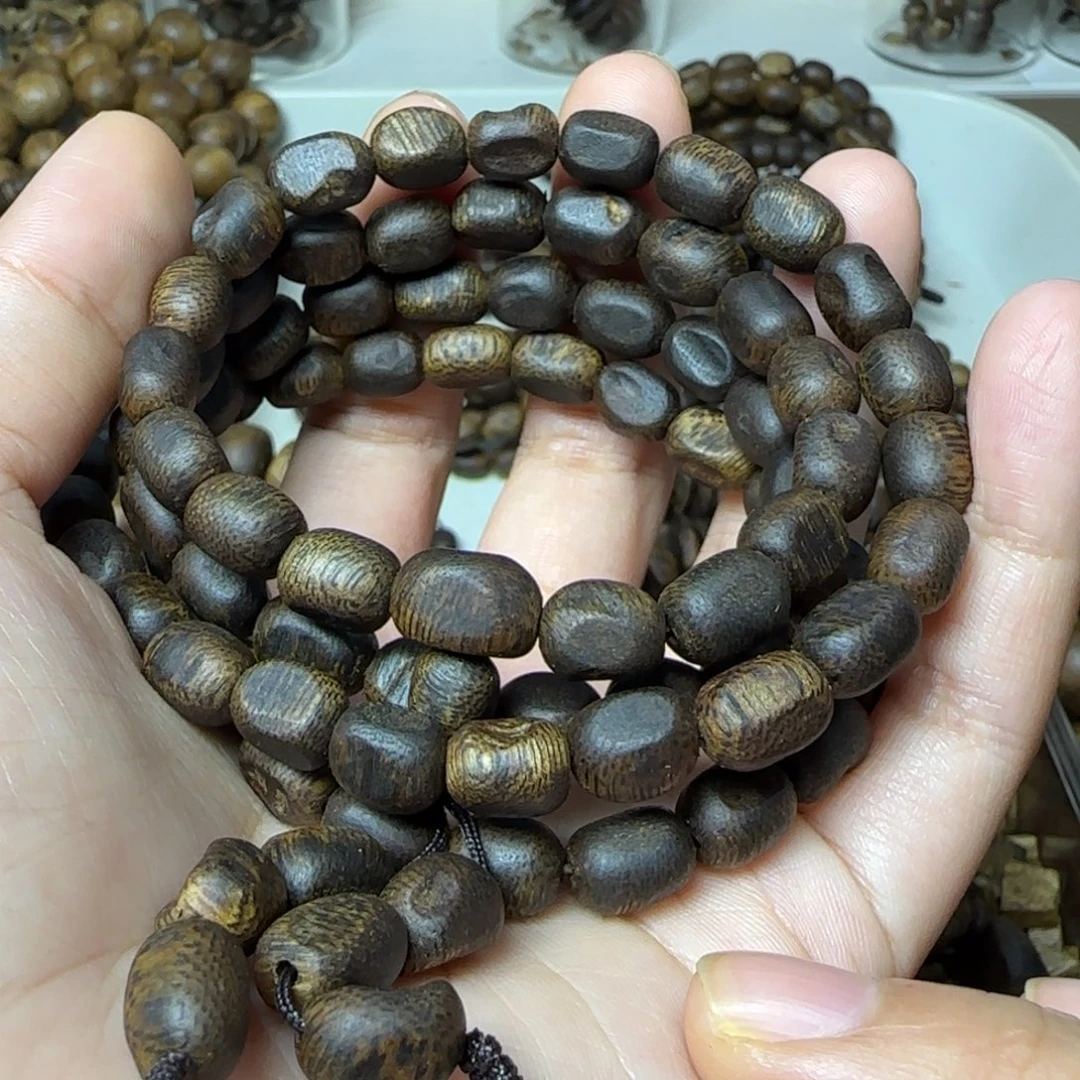 湘***培沉香手串多圈沉水高油留疤27克