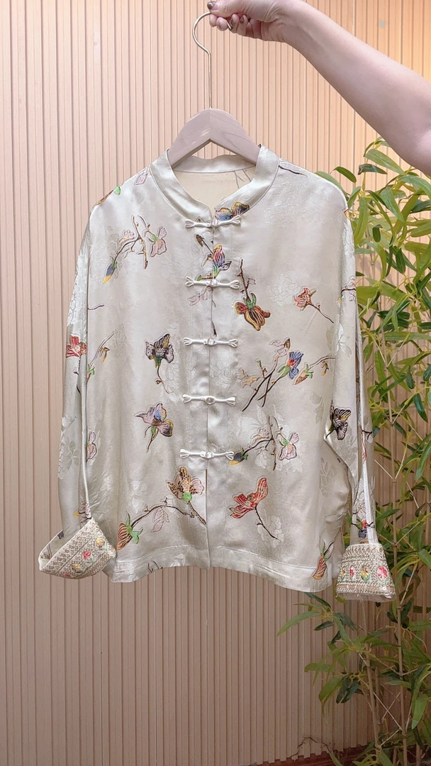 龟裂纹减年新中式国风款上衣外套