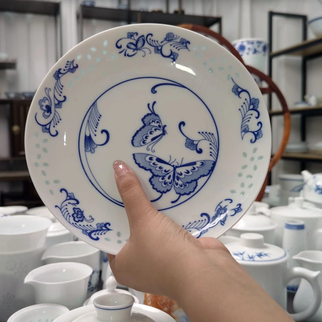 瓷蝴蝶8寸窝盘两只装