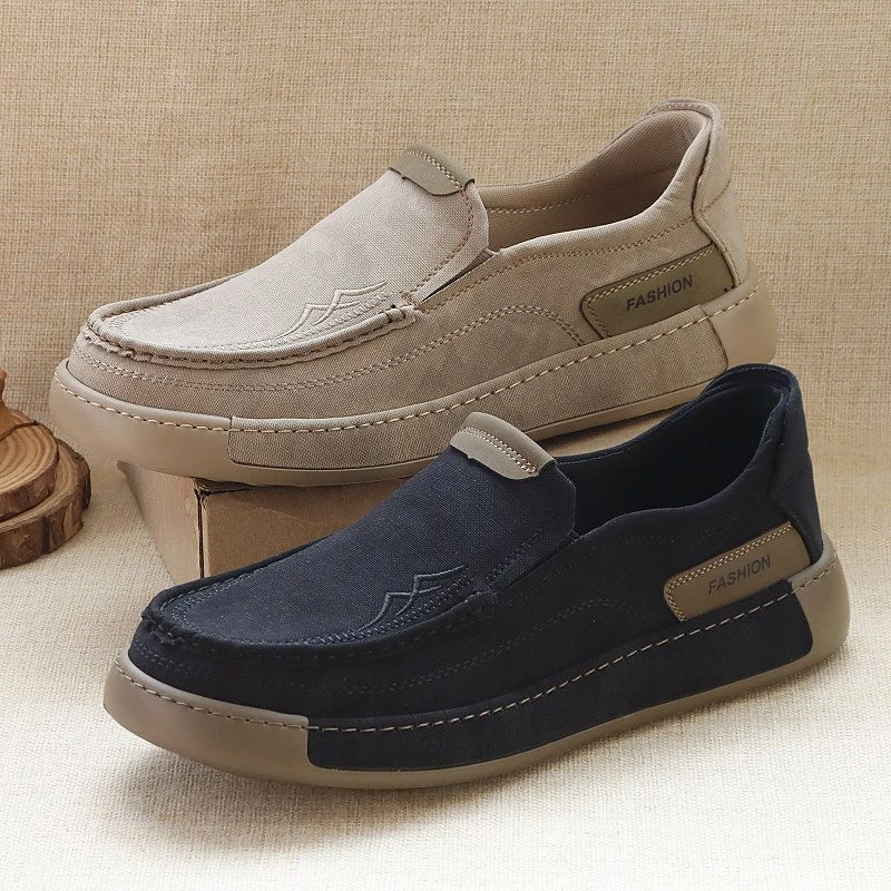 老北京布鞋男鞋春季新款休闲鞋软底轻便爸爸鞋复古潮流百搭工装鞋