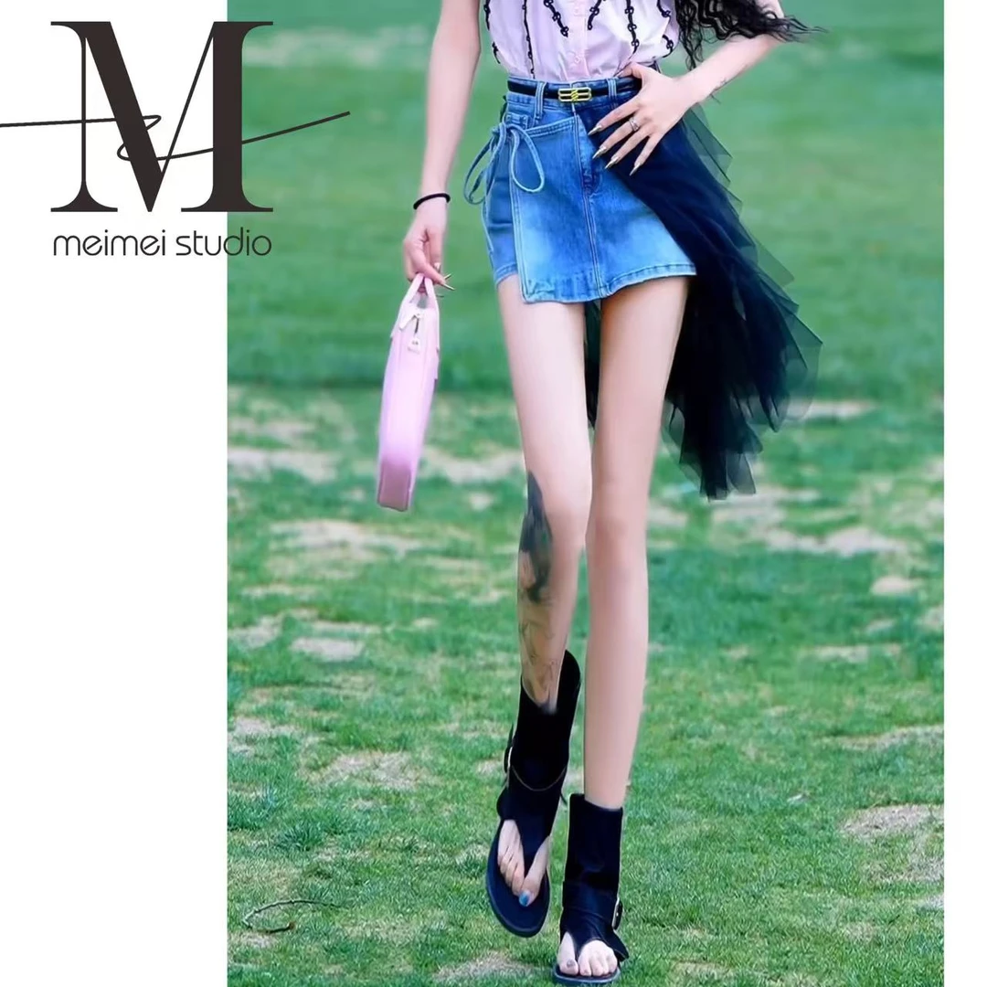 MEIMEI STUDIO【后来】时尚气质显瘦百搭牛仔半身裙376-60471724