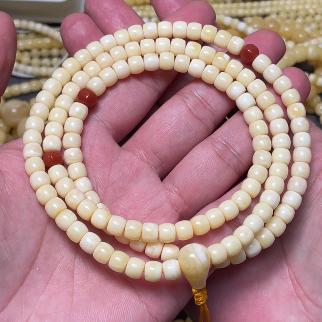 蜜蜡裸石未镶嵌蜜蜡佛珠6.5mm