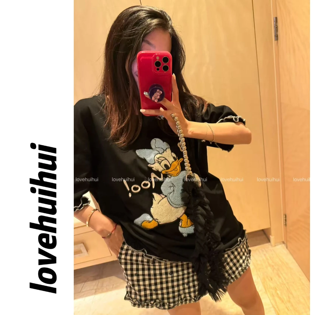 lovehuihui《极简格子风》夏季新款印花短裤