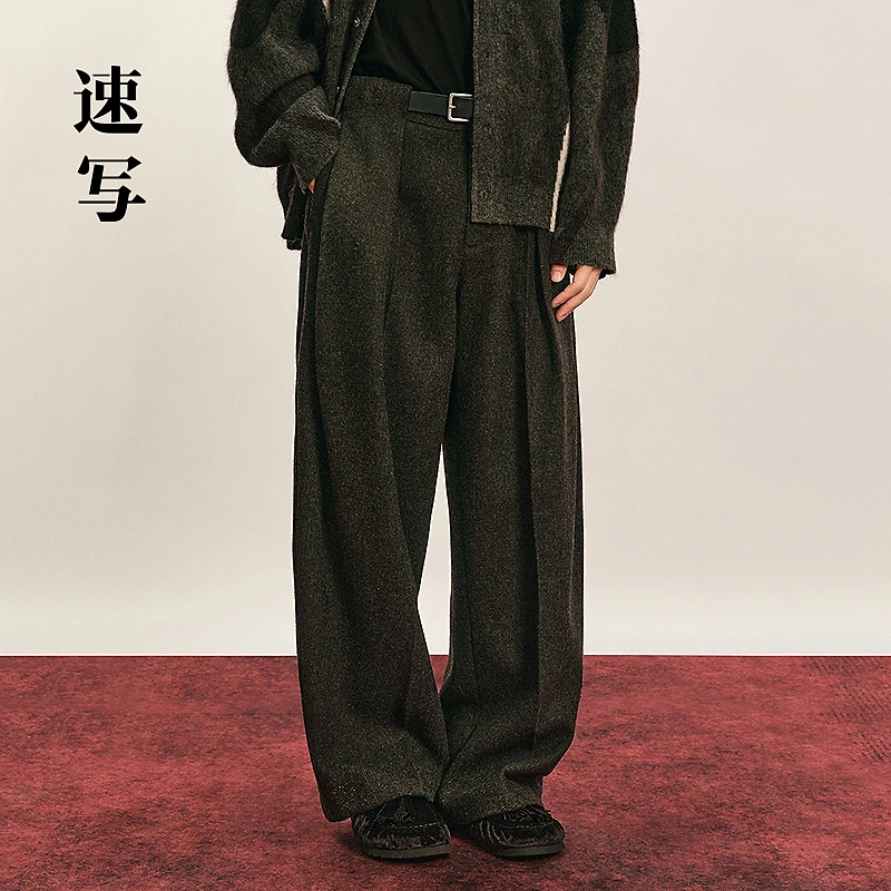 【商场同款】速写男装2025冬新品休闲裤宽松长裤直筒裤9P0E11160