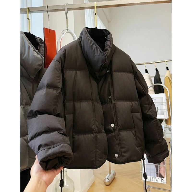 2025新款高级感立领短款保暖棉服女冬季小个子休闲夹克面包服外套