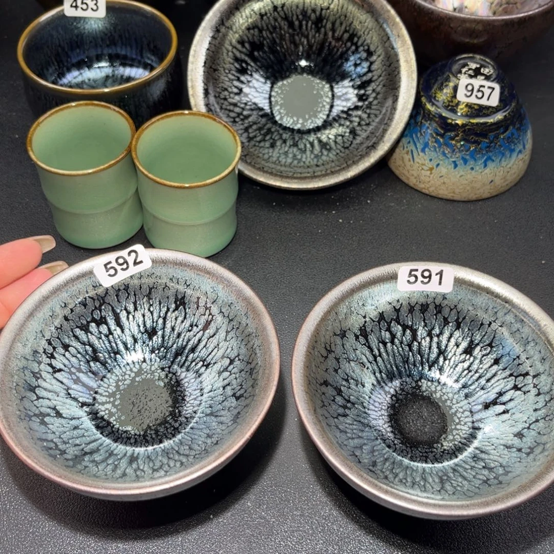 斌***茶盏592 591 建盏单盏放大漏…………