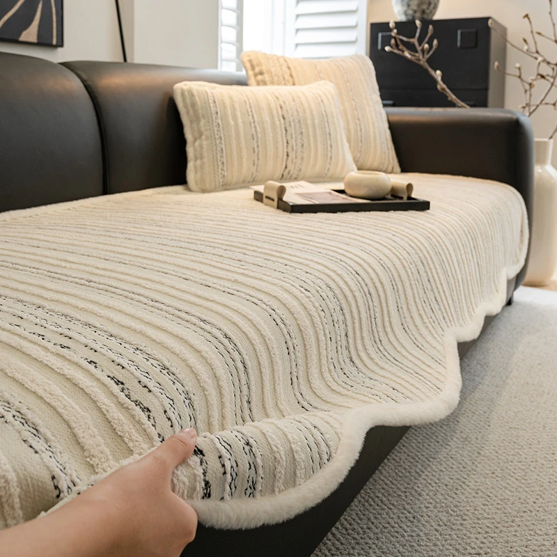 高级感沙发垫2025新款直排固定一片式防滑异形坐垫子四季通用盖布