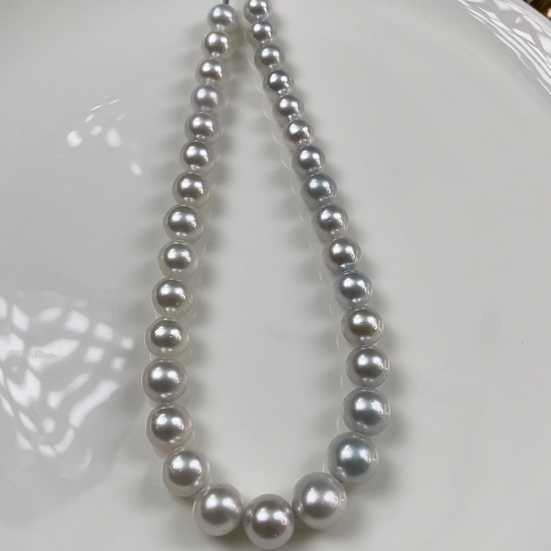 颈饰海水珍珠银S925镶嵌澳白11-15