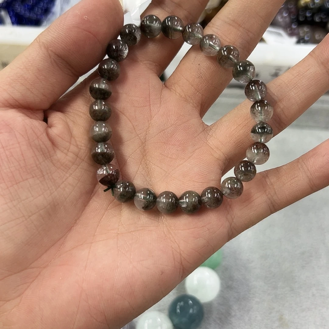 未镶嵌手链水晶绿幽灵