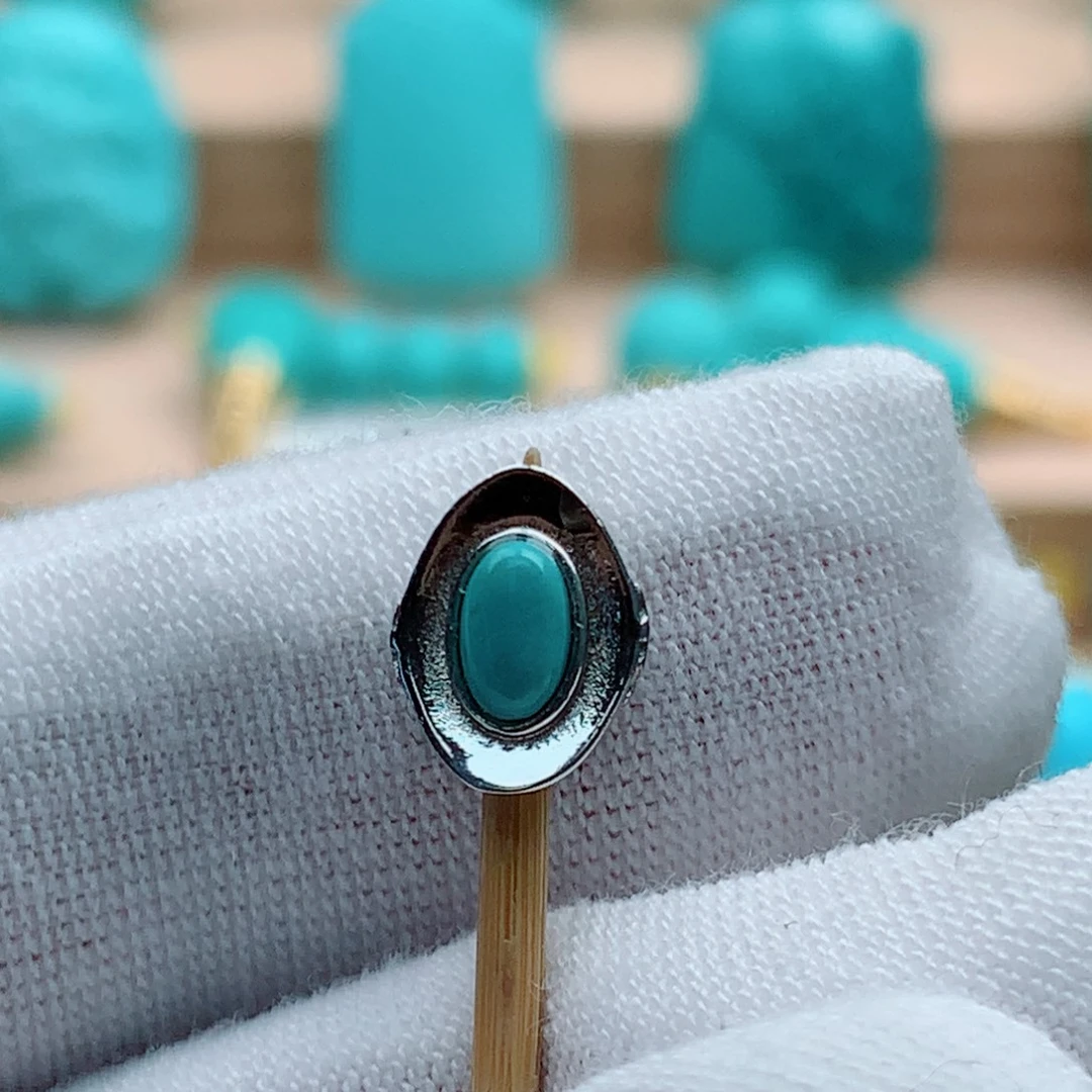 绿松石银S925镶嵌配饰