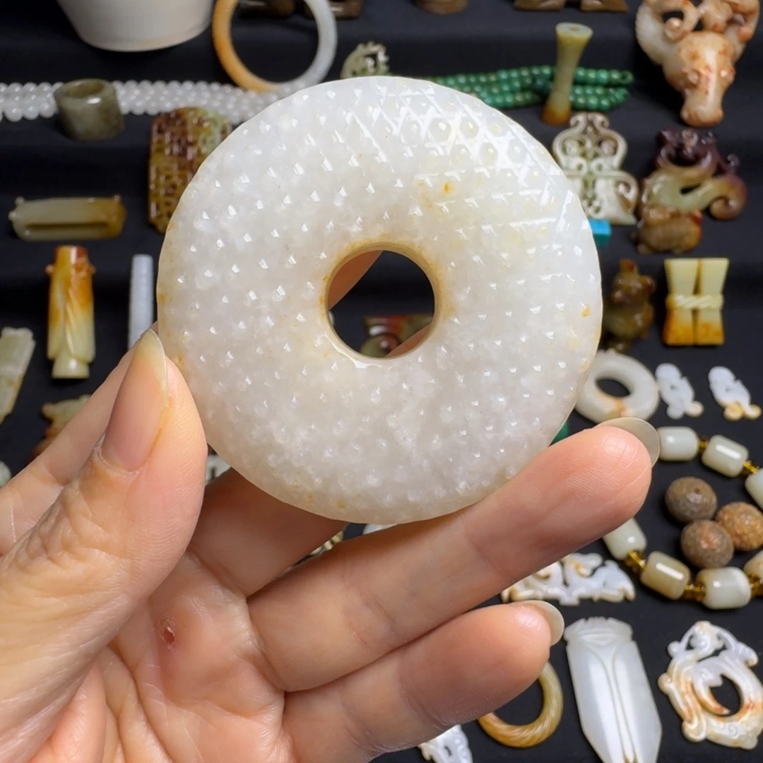 淡***定瓷片精美摆件挂件