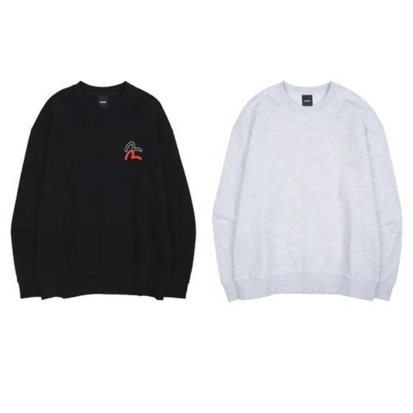 Evisu韩版708拼接大M圆领卫衣休闲百搭男女同款