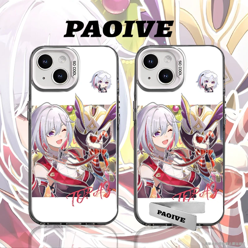 适用苹果华为vivo一加iPhone14小米三星托帕防摔彩银手机壳