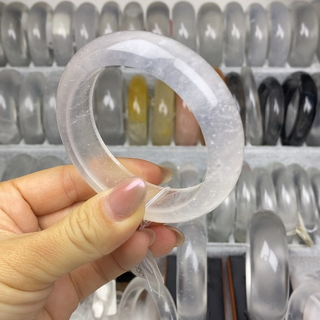 石英质玉未镶嵌手镯56,2白冰雪