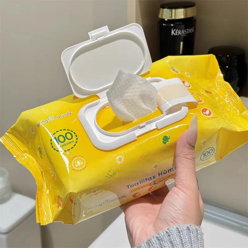 老外原单 Spring Naturl婴儿湿巾多用途清洁湿巾100抽大包装