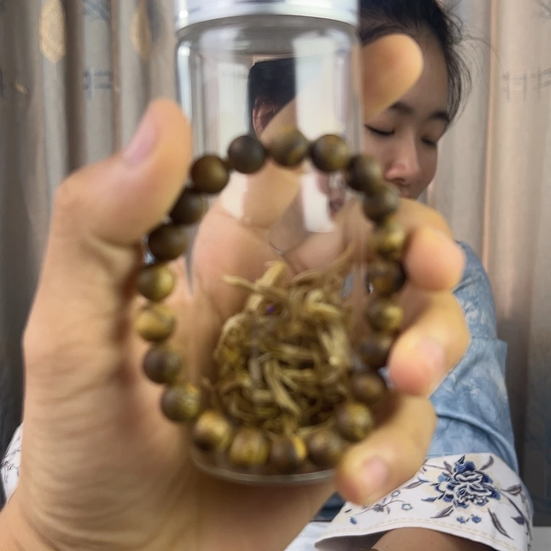 沉香手串沉香花珠手串 加碎屑