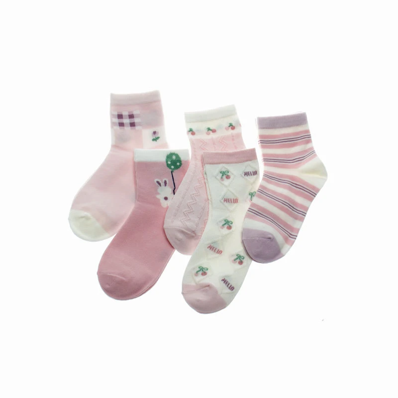 六指鼠网眼袜5双网眼薄款儿童袜子厂家卡通精梳棉童袜男袜子童袜