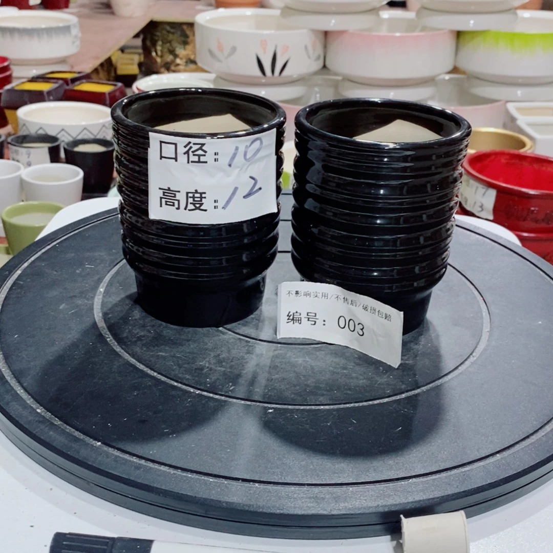 微瑕花盆-003-口10×12-2个黑