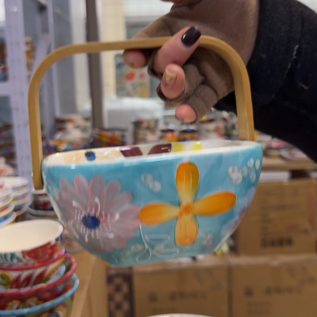 瓷半夏小提篮一只看图