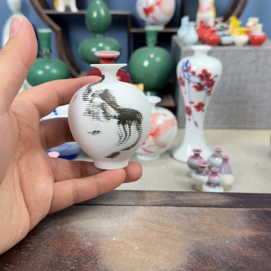 陶瓷手工小花器摆件
