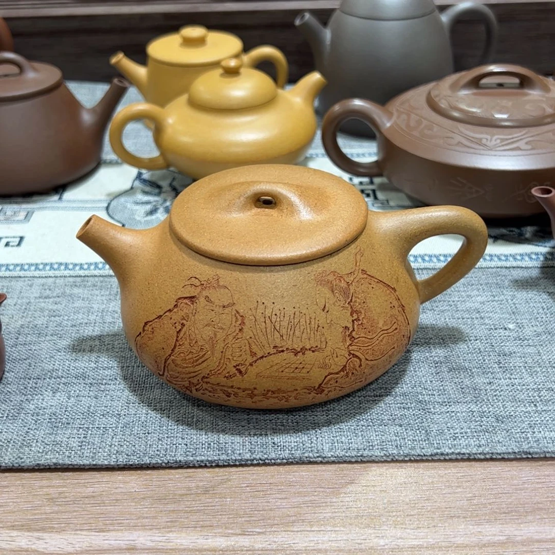 紫砂茶壶健健康康平平安安