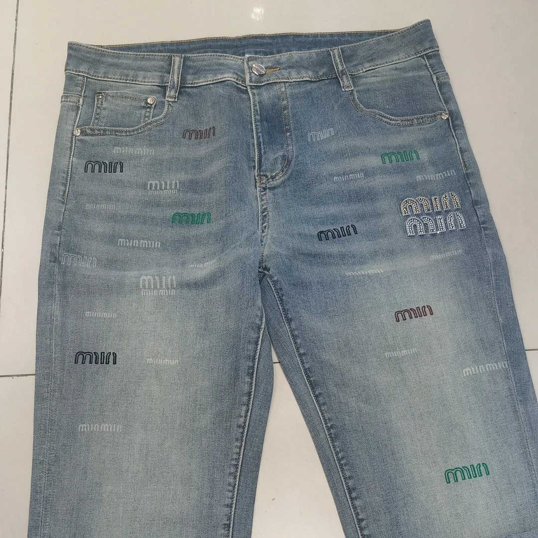 薄款小脚裤拉链阔腿裤夏季牛仔裤水洗直筒工装风