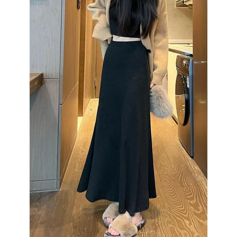 【空气棉+2个裙长】鱼尾半身裙女秋季2025新款高腰显瘦a字裙子