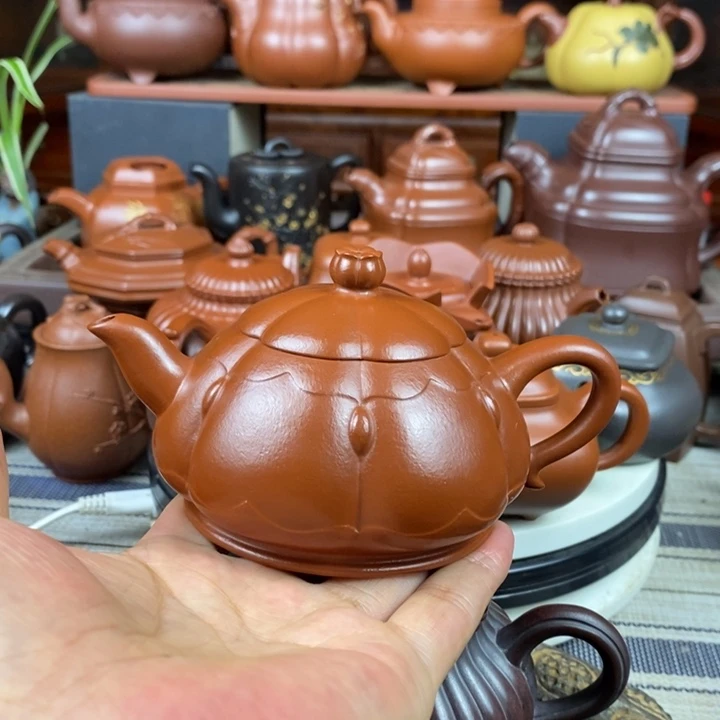 茶壶紫砂莲心200cc原矿赵庄朱泥特价