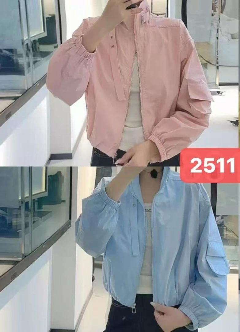 立领休闲风短款女百搭春季短外套防晒衣户外薄款HJ-1572