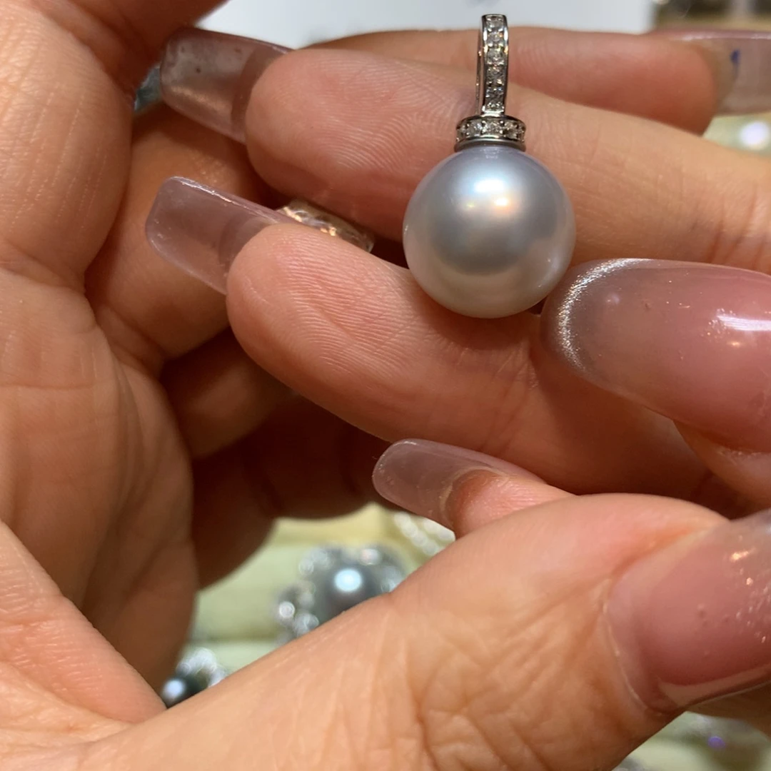 海水珍珠颈饰银S925镶嵌