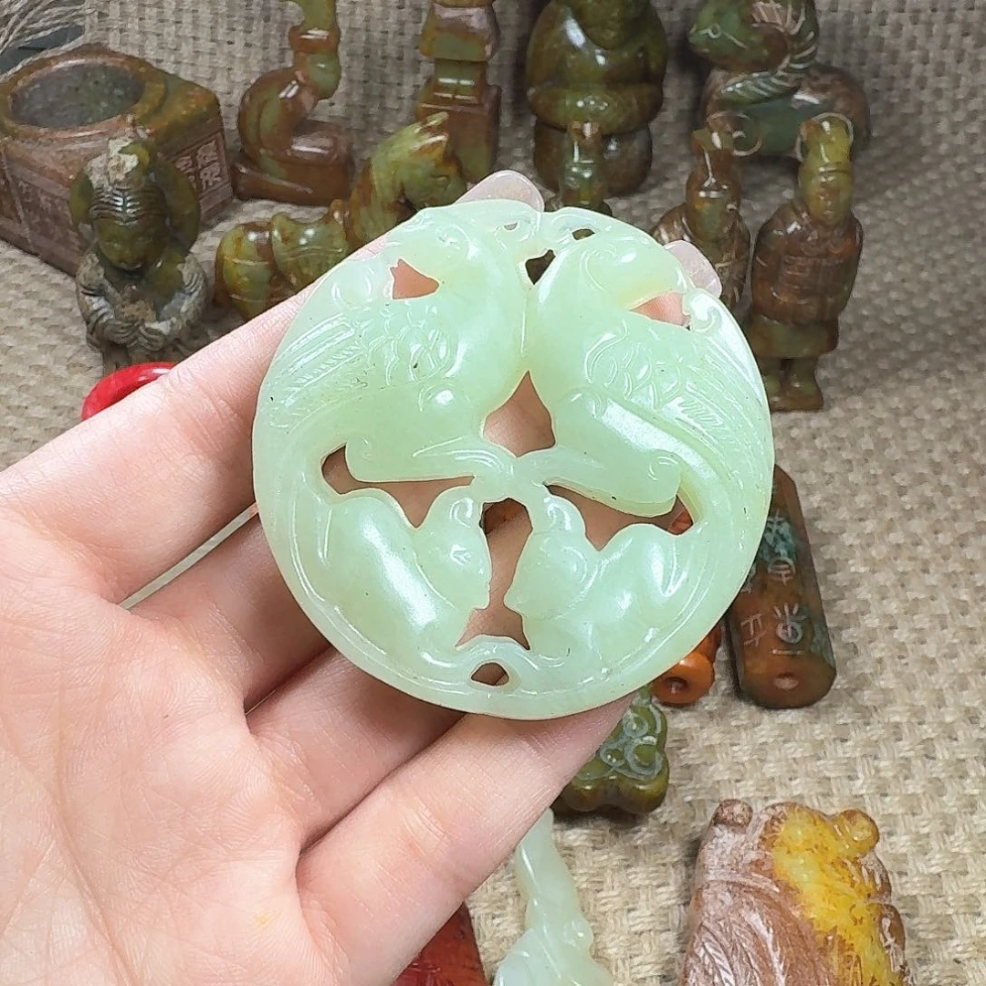 白玉菩提吊坠挂件