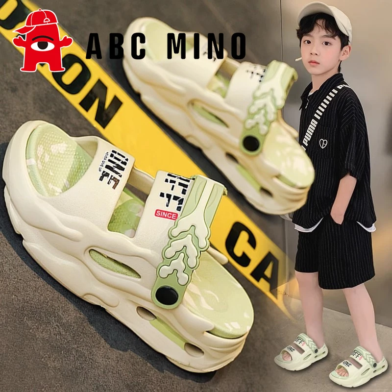 ABC MINO儿童拖鞋男童夏款2025新款防滑沙滩凉拖踩屎感男孩一字拖