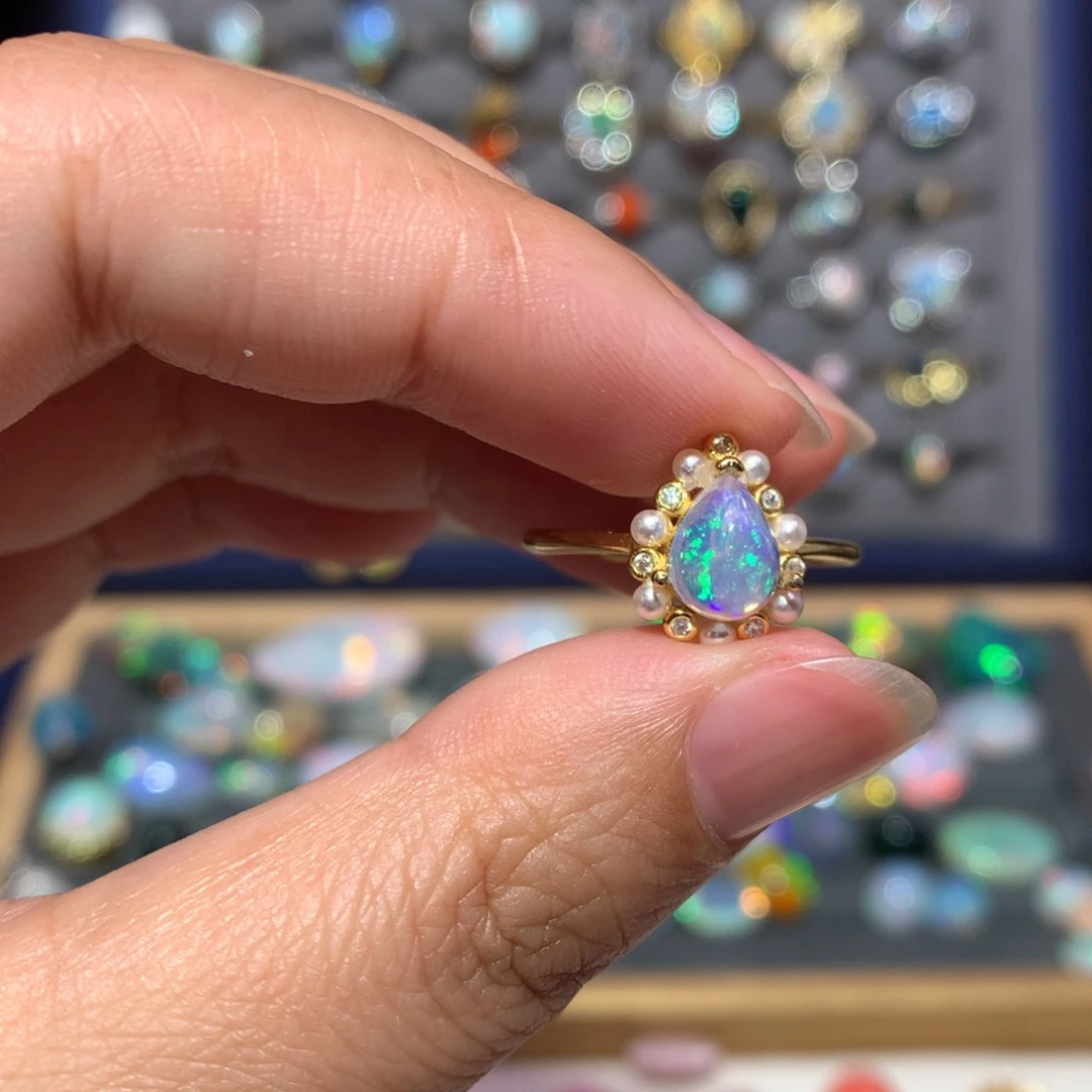 欧泊银S925镶嵌戒指款式