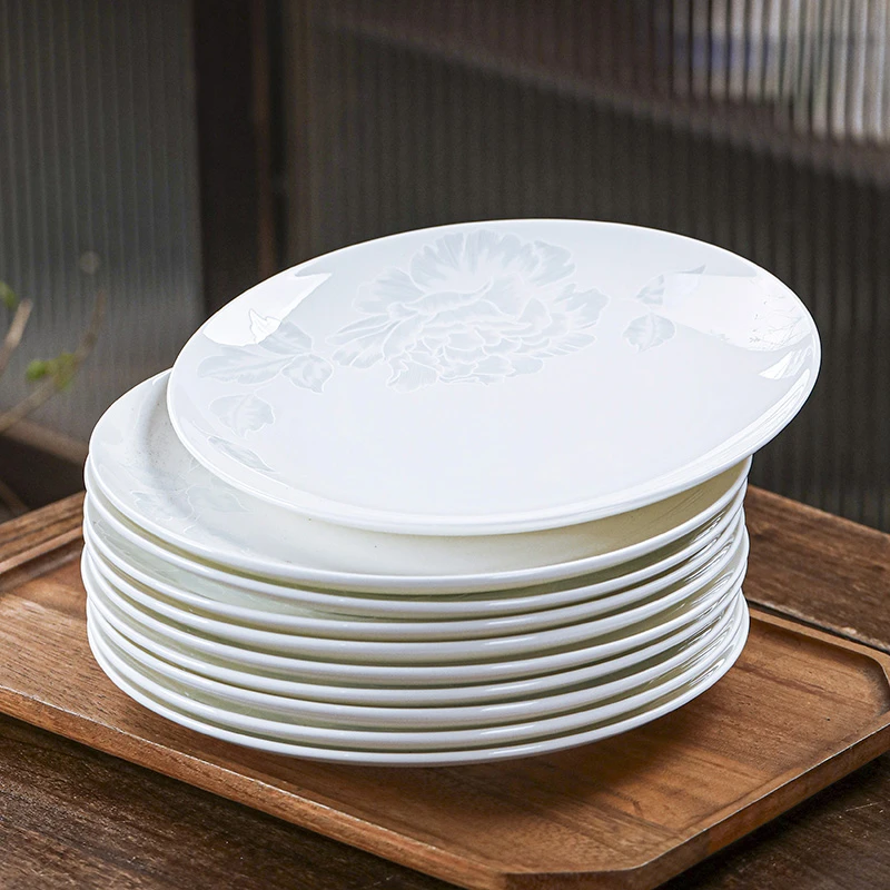 2025新款吐骨碟盘子家用简约骨瓷菜盘浅盘点心盘陶瓷牛排餐盘平盘