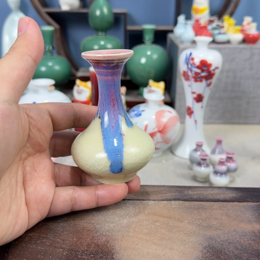 陶瓷手工小花器摆件