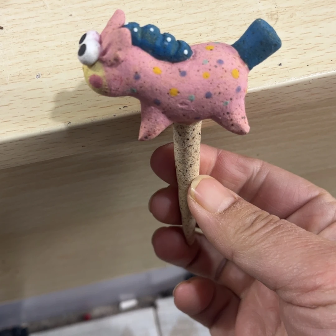 泥塑古镇炻陶花盆