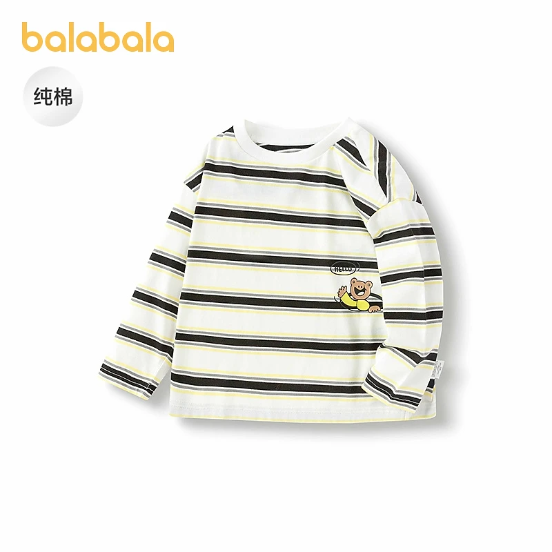 巴拉巴拉童装宝宝长袖t恤儿童2025新款秋装男童女童洋气纯棉上衣