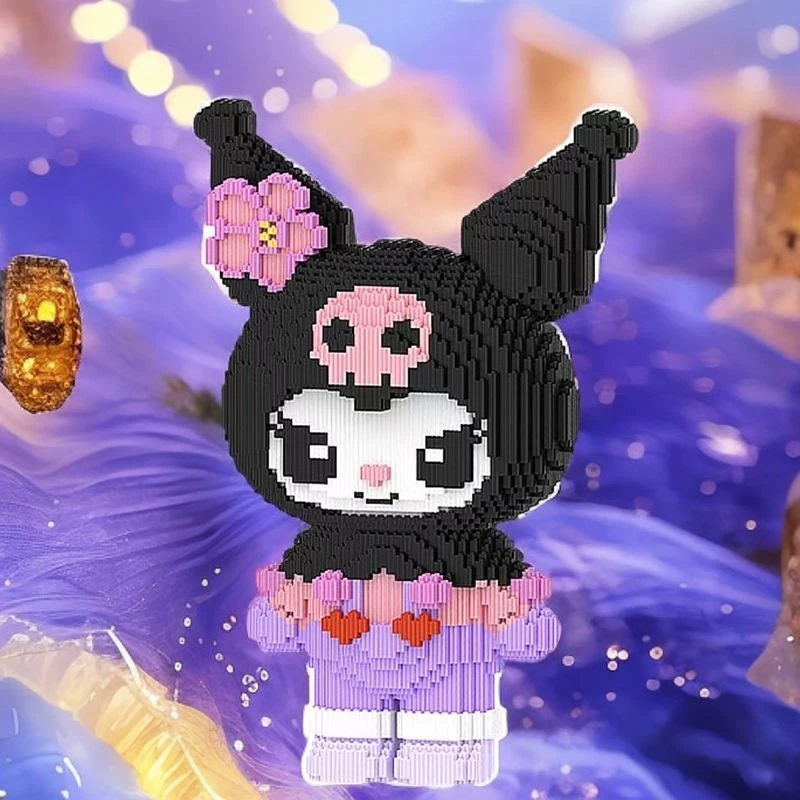 【55CM大号】亲子小恶魔库洛米三丽欧系列女生大颗粒积木节日礼物